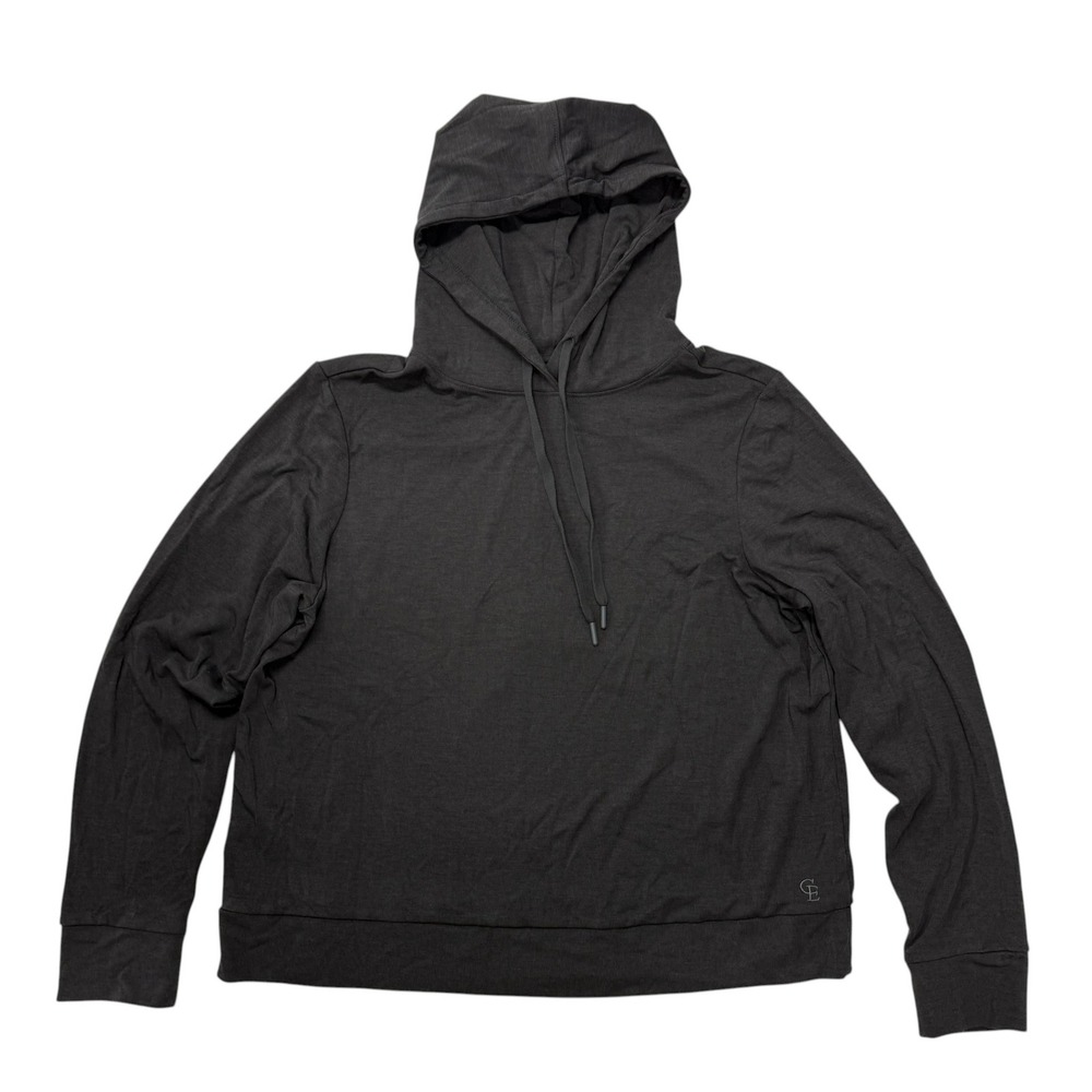 Cozy Earth Bamboo Pullover Hoodie Charcoal Gray Large CEW0026 Relaxed Loungewear